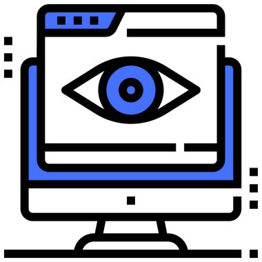 Göz. Web simgesi basit illüstrasyon