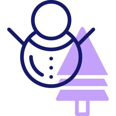 Kardan adam. Web simgesi basit illüstrasyon 