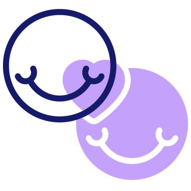 Gülümsüyor. Web simgesi basit illüstrasyon 