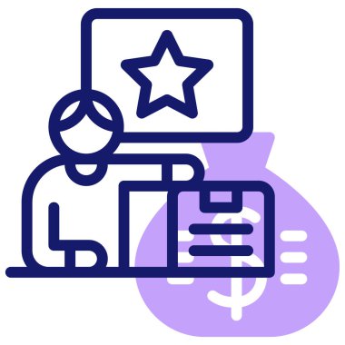 istemci simgesi, vektör illüstrasyonu basit tasarım