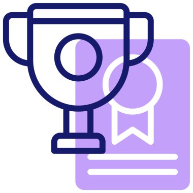 Kupa. Web simgesi basit illüstrasyon