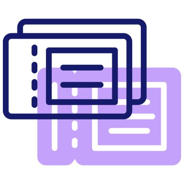 bilet web simgesi basit tasarım