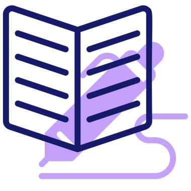 Kitap. Web simgesi basit illüstrasyon