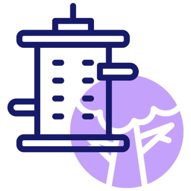 Kuş besleyici modern simge, vektör illüstrasyonu