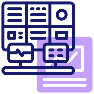 komut merkezi simgesi, vektör illüstrasyonu basit tasarım