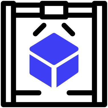 3B Modelleme modern simgesi, vektör illüstrasyonu