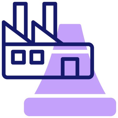 Fabrika simgesi vektör illüstrasyonu