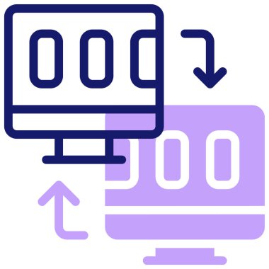 veri eşzamanlama simgesi, vektör illüstrasyonu basit tasarım