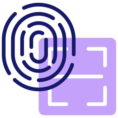 parmak izi ikonu vektör illüstrasyonu