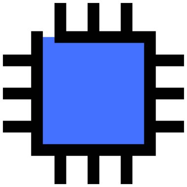 Çip. Web simgesi basit illüstrasyon