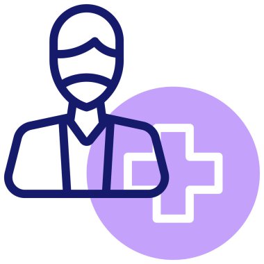 Doktor. Web simgesi basit illüstrasyon