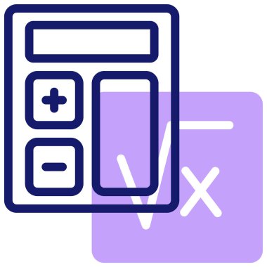 Calculator icon, vector illustration simple design