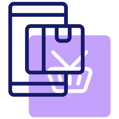 Mağaza uygulaması. Web simgesi basit illüstrasyon 