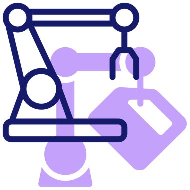 Robotik kol simge vektör çizim