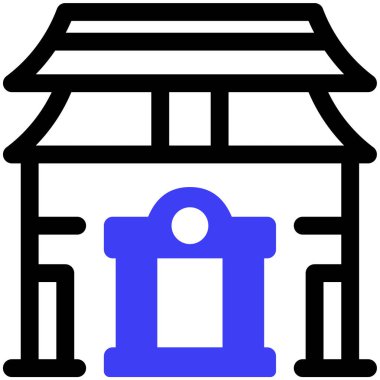 Şato. Web simgesi vektör illüstrasyonu