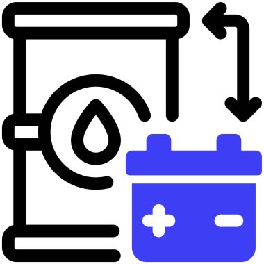 Petrol rafinerisi. vektör illüstrasyonu