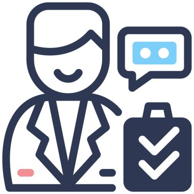 Doktor. Web simgesi basit illüstrasyon