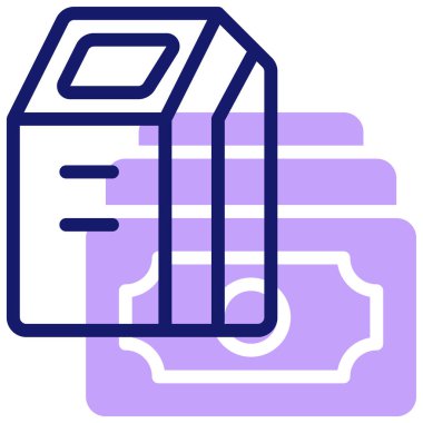 ATM makinası. Web simgesi basit illüstrasyon