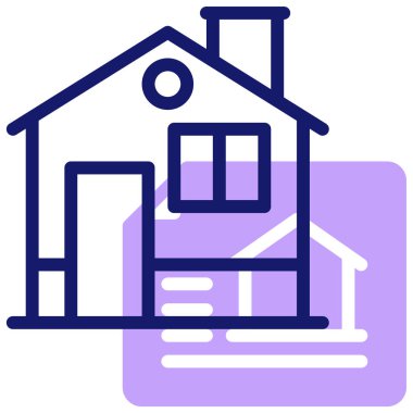 Ev. Web simgesi basit illüstrasyon