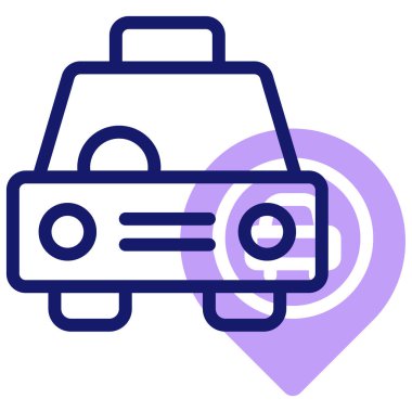 taksi basit vektör illüstrasyonu