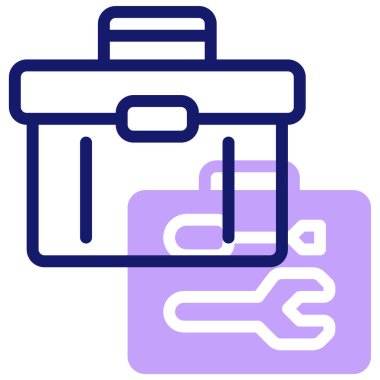  Araç Kutusu Web simgesi basit illüstrasyon