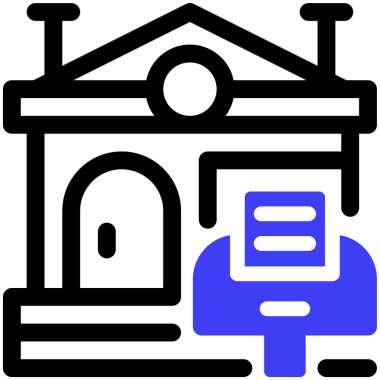 ikamet simgesi vektör illüstrasyonu