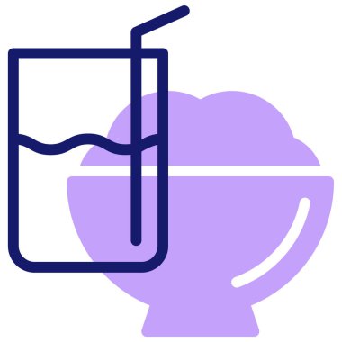 Beher. Web simgesi basit illüstrasyon