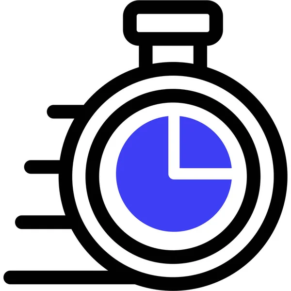 Kronometre Web Simgesi Basit Illüstrasyon — Stok Vektör