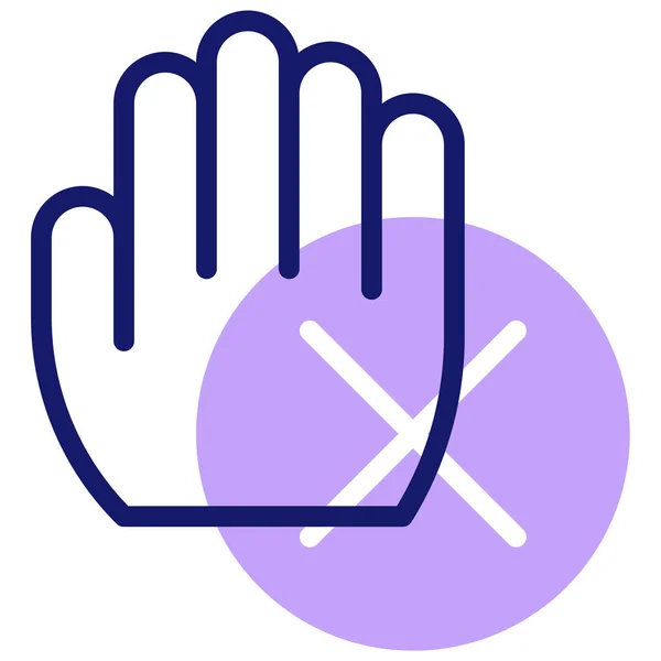 Hand Web Symbol Einfache Illustration — Stockvektor