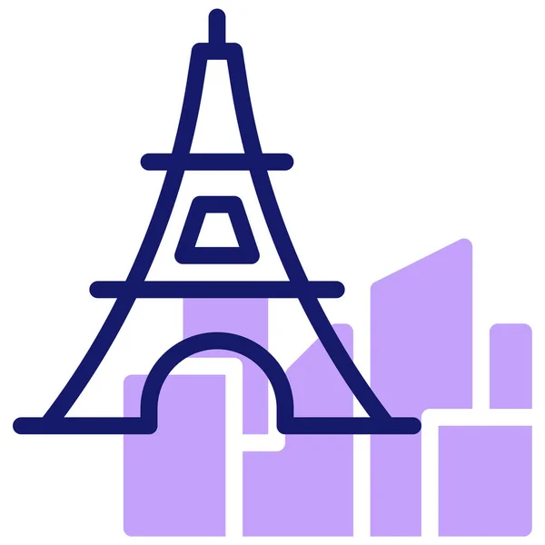 Ícone Web Torre Ilustração Simples —  Vetores de Stock