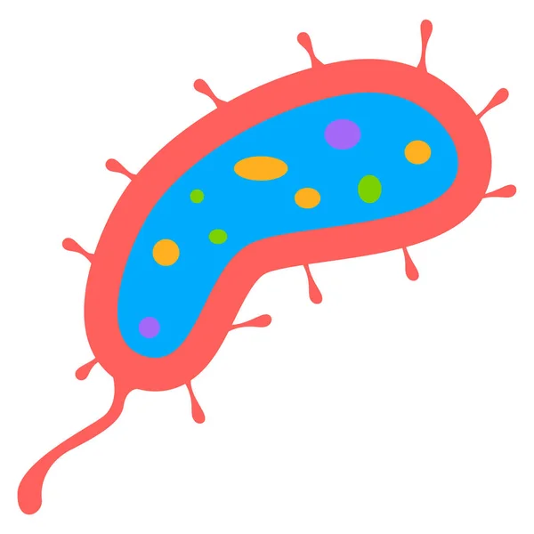 Βακτήρια Σύγχρονη Εικόνα Διανυσματική Απεικόνιση — Διανυσματικό Αρχείο
