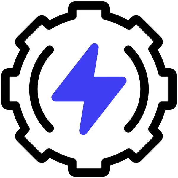 Stromwirtschaft Web Symbol Einfache Illustration — Stockvektor