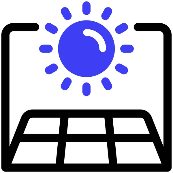 Panel Słoneczny Web Ikona Prosta Ilustracja — Wektor stockowy