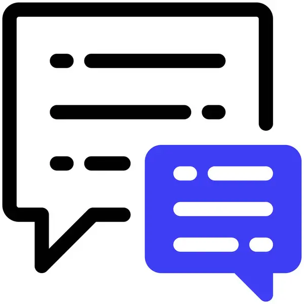 Felhasználói Kommunikáció Chat Beszélgetés Illusztráció — Stock Vector