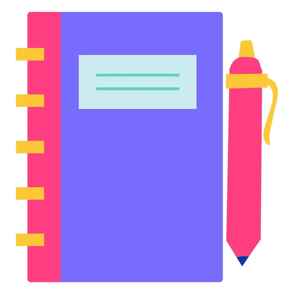 Notebook Icon Vector Illustration Simple Design — Stock Vector