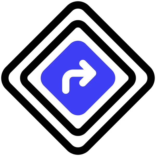 Icône Direction Symbole Illustration Simple Minimaliste — Image vectorielle