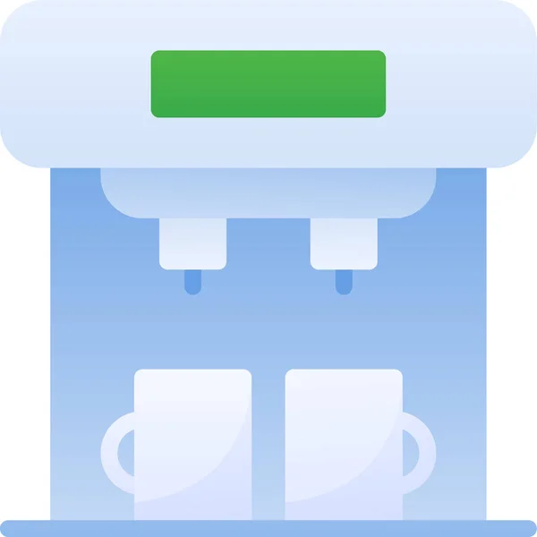 Cafetière Icône Web Illustration Simple — Image vectorielle