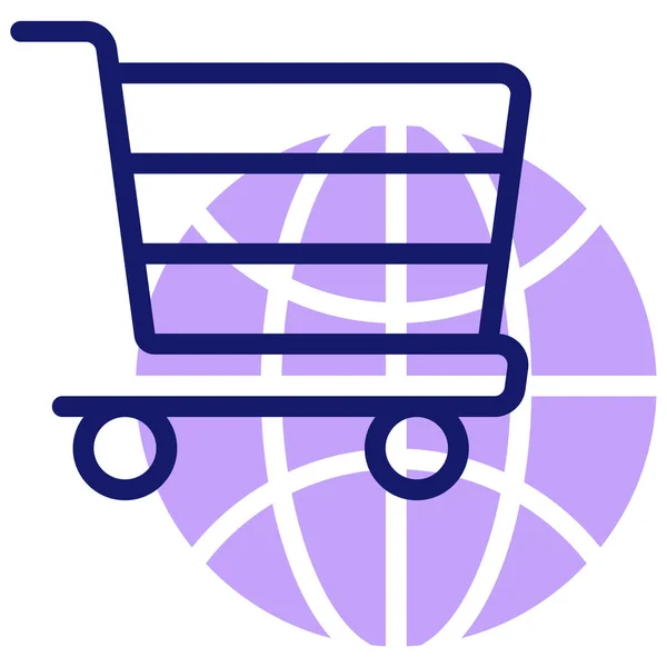 Alışveriş Web Simgesi Basit Illüstrasyon — Stok Vektör