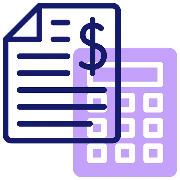 Presupuesto Dinero Icono Web Ilustración Simple — Vector de stock