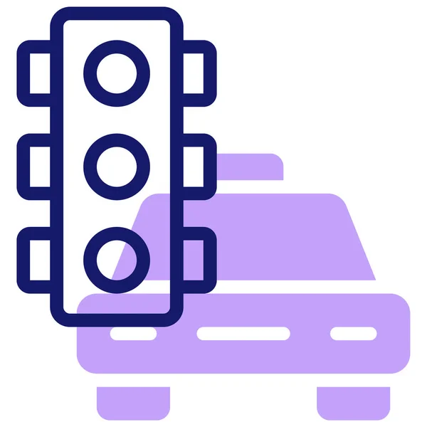 Traffic Light Web Icon Simple Design — Stock Vector