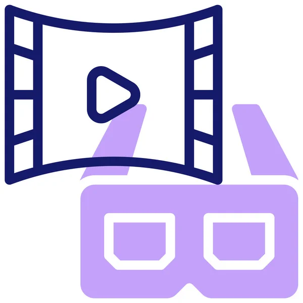 Vector Illustration Movie Icon — Stock Vector
