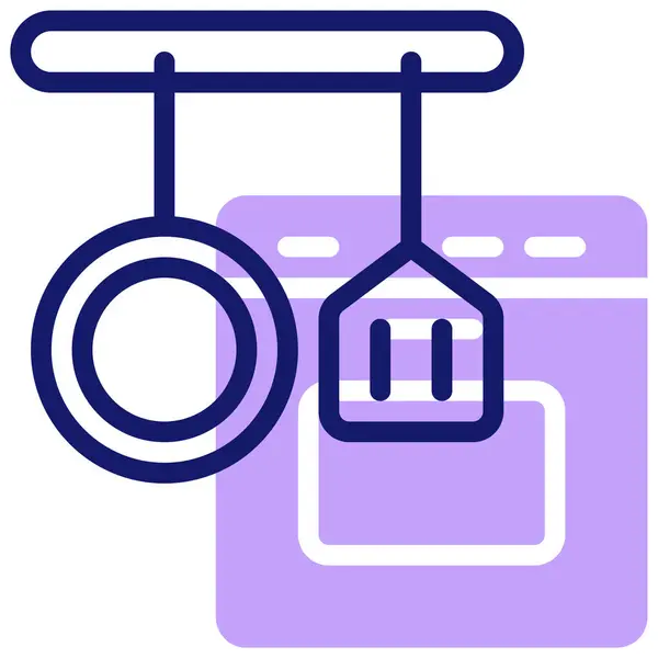 Utensil Icono Web Diseño Simple — Vector de stock