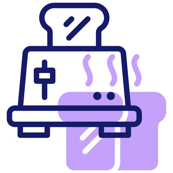 Toaster Web Symbol Einfaches Design — Stockvektor
