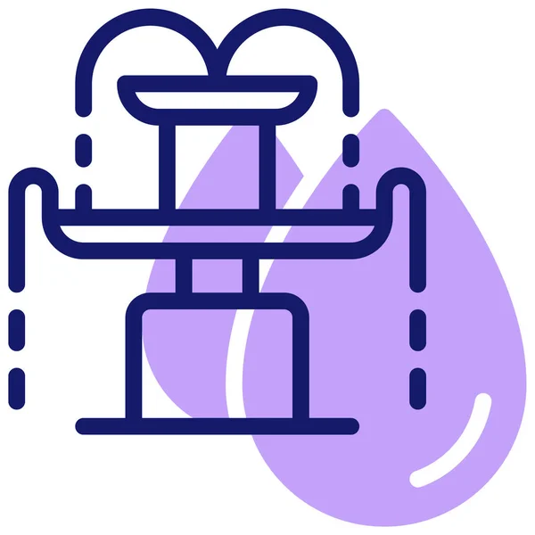Brunnen Symbol Vektorillustration Einfaches Design — Stockvektor