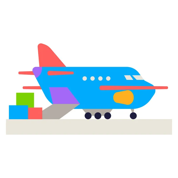 Air Cargo Web Icon Simple Design — Stock Vector