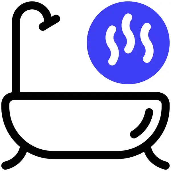 洗澡时Web图标简单设计 — 图库矢量图片