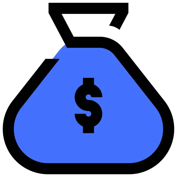 Geld Web Symbol Einfache Illustration — Stockvektor