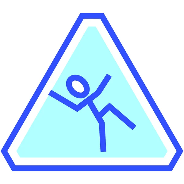 Slippery Sign Icono Moderno Ilustración Vectorial — Vector de stock