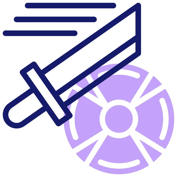 Sword Web Icon Simple Design — Stock Vector