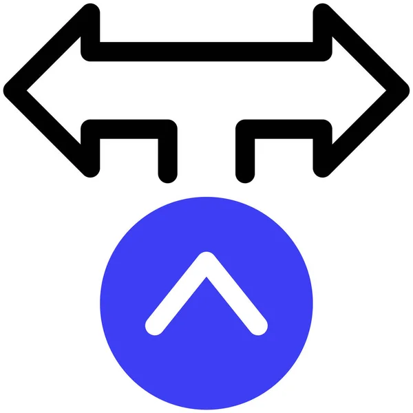 Symbolsymbol Richtung Einfache Und Minimalistische Illustration — Stockvektor